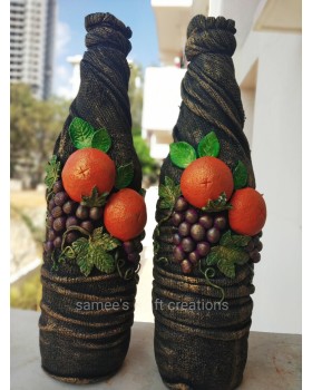Antique textured Fruit themed bottle Bottles